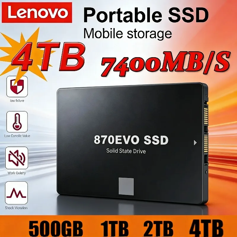 

Lenovo Solid State Disk SSD 870 EVO Internal HDD Hard Drive Sata3 2.5 Inch 1TB2TB4TB For Laptop Microcomputer Desktop