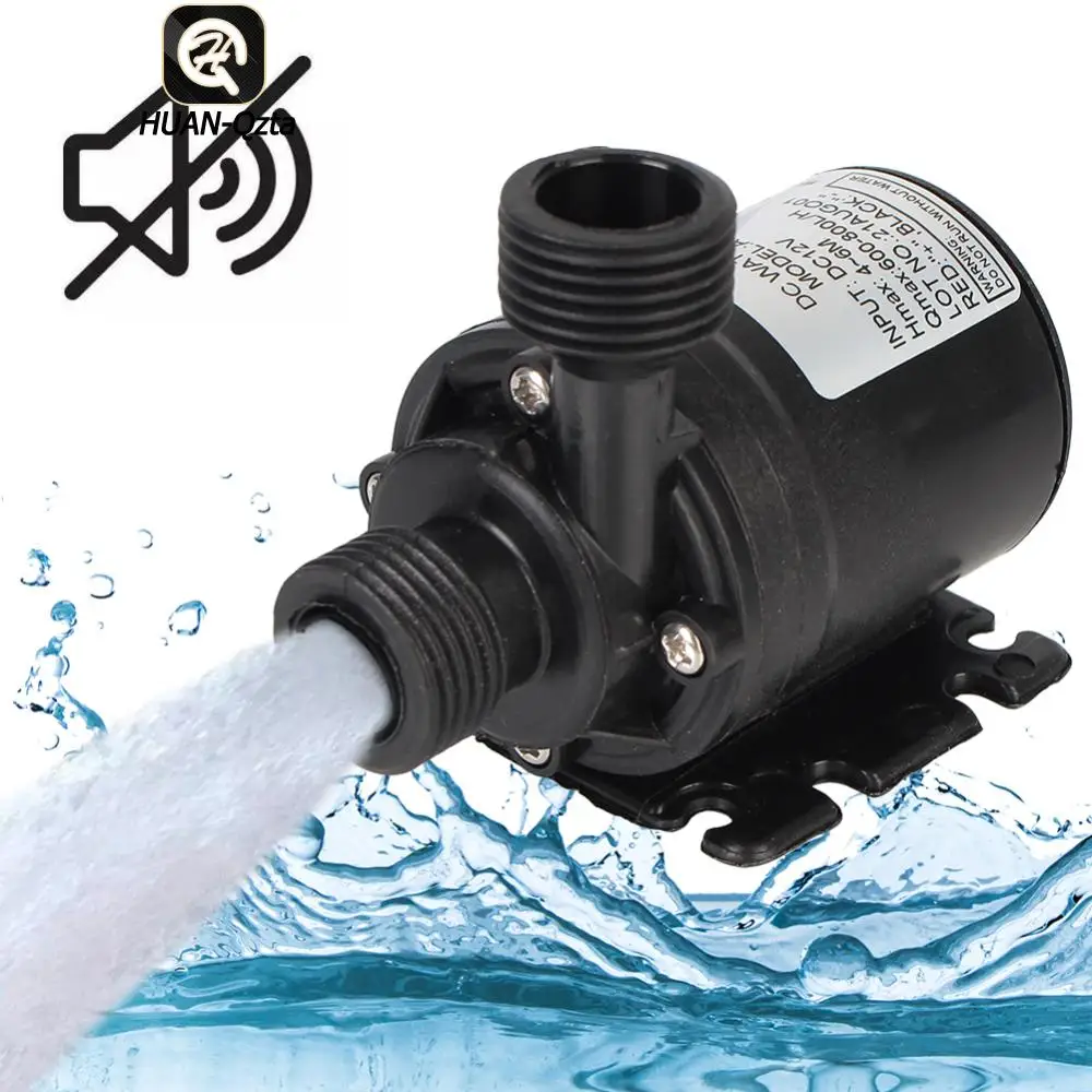 DC 12V/24V Water Submersion Pump Waterproof Centrifugal Pump 800L/h Brushless Motor for Cooling System Fountains Heater