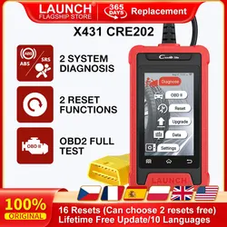 LAUNCH X431 Creader Elite CRE202 OBD2 Diagnostic Tools 2 Systems ABS SRS Diagnoses 2 Resets EOBD Scanner Lifetime Free Update