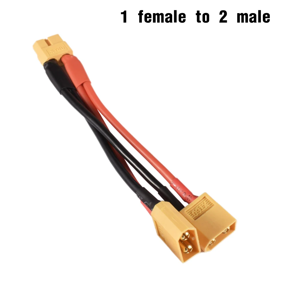 9IMOD XT60 Parallel Battery Connector Male/Female Cable Plug Dual Extension Y Splitter/3-Way for RC Battery Motor