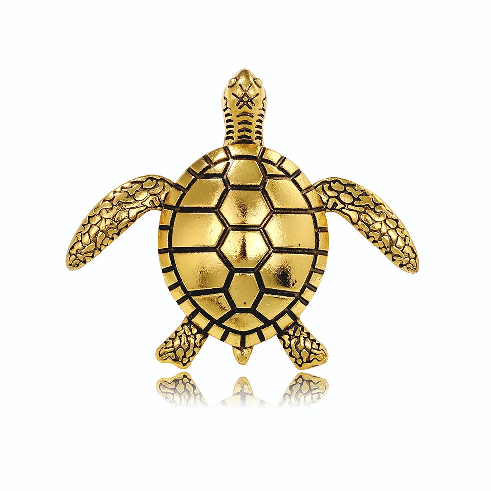 New Shiny Rhinestone Enamel Turtle Brooch Women\'s Animal Design Classic Unique Personality Little Turtle Pin Jewelry Gifts