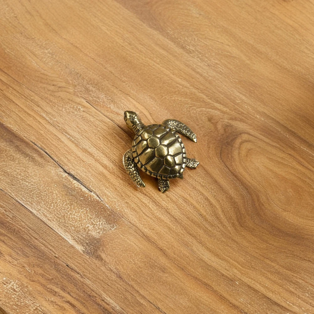 

2 Pcs Copper Turtle Pendant Home Decor Animal Ornament Longevity Symbol Brass Figurine TORTOISE Statue Room Decor Chinese