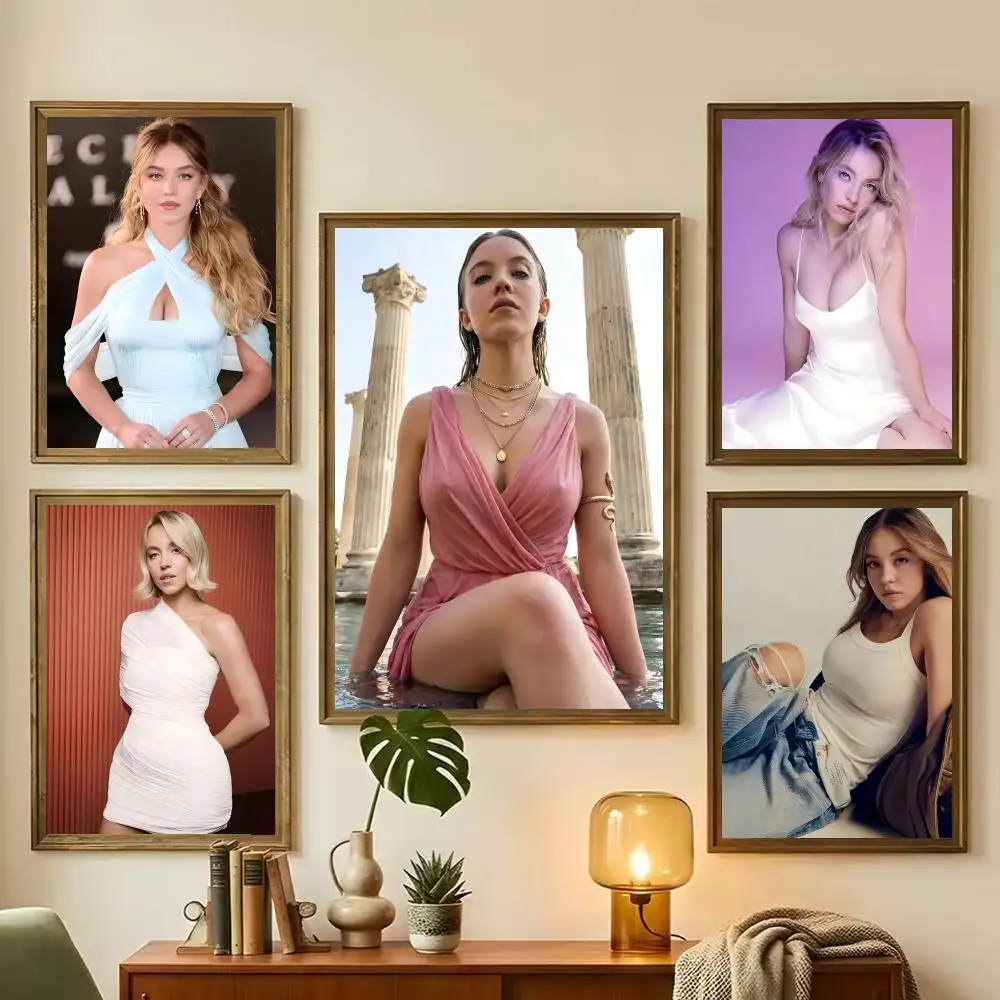s-Sydney Sweeney Trendy_Actor Poster Decorative Wall Art for Living Rooms, Bedrooms, Bars & Cafés, Stylish Home Décor Gift