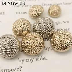 15-23mm Luxury Gold Metal Buttons Coat Jacket Shirt Cuff Sewing Accessories DIY Craft Supplies Designer Style Fashion Buttons