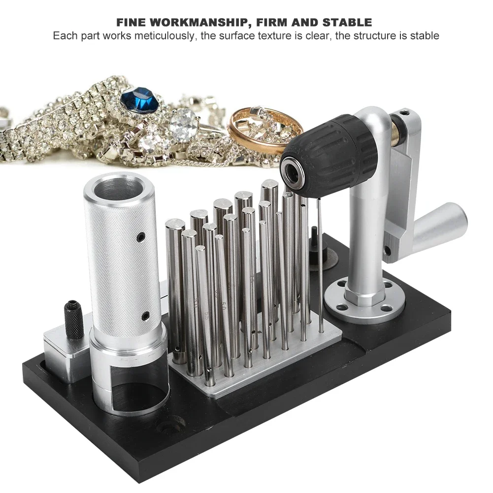 

Stainless Steel Manual Jump Ring Maker Machine with 20 Heart Mandrels Jewelry Coiling Tool Precision Circle Maker Accessories