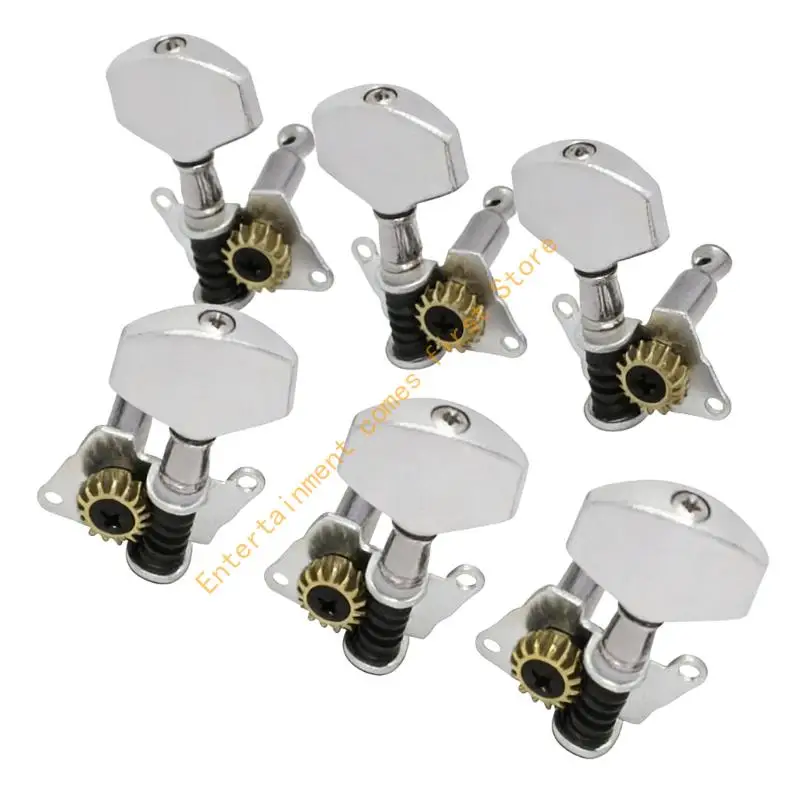 6PCS Professional Fully Enclosed Tuners Guitar Accessories Perfect for Folk Guitar Smooth Rotation Stable Performances 55KD