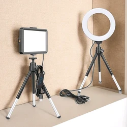 6inch Ring Light LED Phone Shoot Live Photography Video Light,Panel RGB Filters Make Up, 3 Color Mode Controller, USB Powered