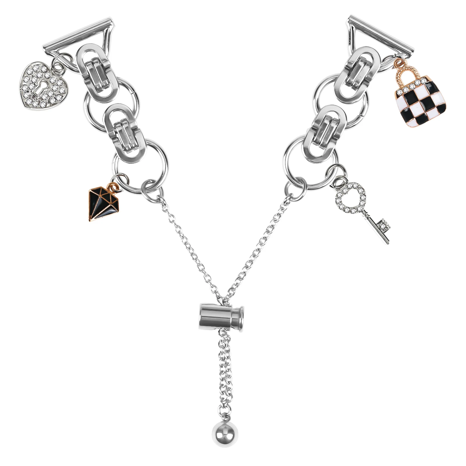 

Для Huami Amazfit GTS 2e серебряный ремешок для часов, регулируемый ремешок из металлического сплава с одной цепочкой