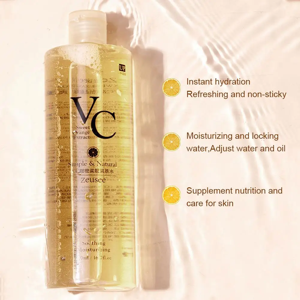 Producto Productos para el cuidado de la piel con vitamina C, tóner VC, refrescante, hidratante, rejuvenecedor, tono de piel, compresa húmeda, loción de esencia, cuidado de la piel