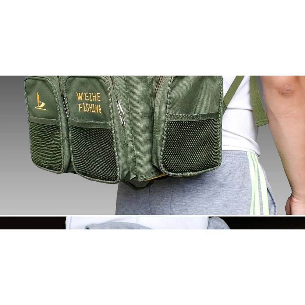 Fishing Backpack with Waterproof Nylon Fabric and 36L Capacity Box Green Multifunctional 40cm 20cm 38cm for Angling