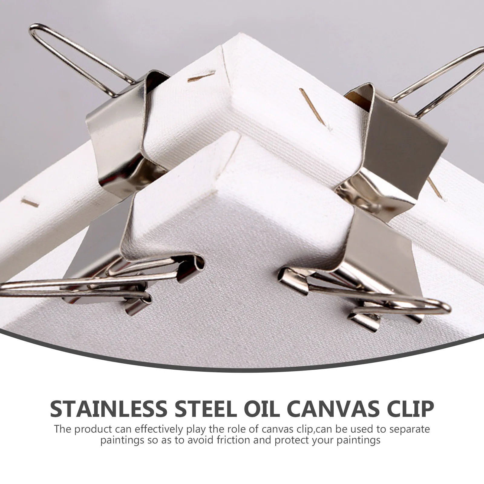 2pcs Stainless Steel Oil Painting Frame Separator Wet Canvas Clips Oil Canvas Clips Oil Painting Frame Clamps Separating Clip