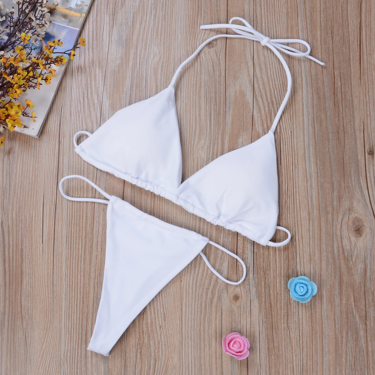 Yiiciovy 2022 Sexy Lace Up stringi Bikini Set kobiety stroje kąpielowe bandaż Push Up usztywniony kostium kąpielowy letni plażowy strój kąpielowy