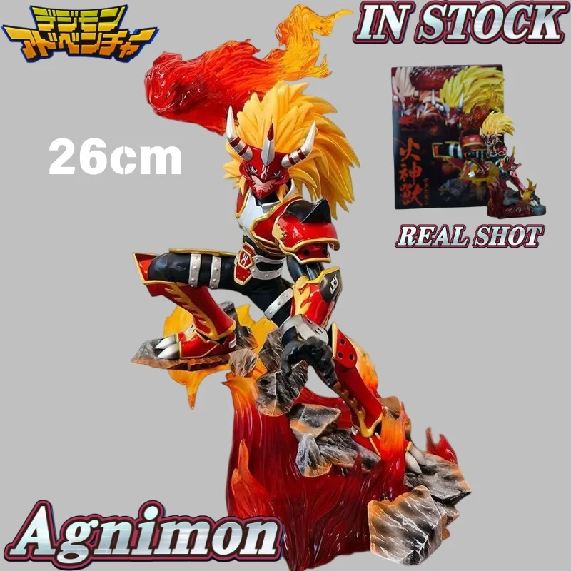 Digimon GK Legendary Ten Warriors Agunimon 26 cm Flame Fighter Anime Figura em estoque
