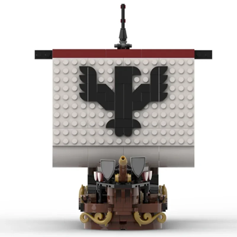 Militär Boot Modell Moc Gebäude Ziegel Medieval Navy Schiff Technologie Modulare Blöcke Geschenke Weihnachten Spielzeug DIY Sets Montage