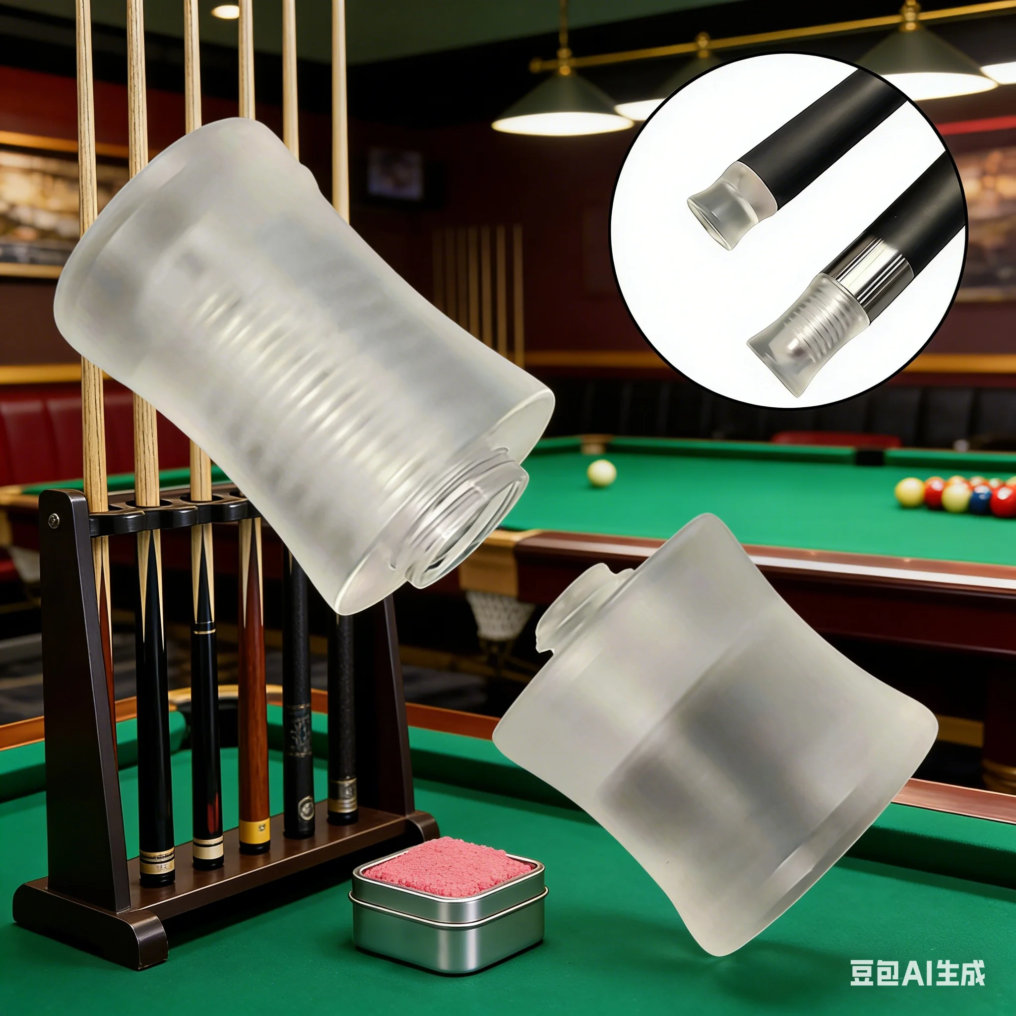 

Billiard Pool Cue Joint Cover 5.2cm Pool Cue Joint Protector Acrylic Billiard Quick Joint 3 Thread Cap Billiard Accessories