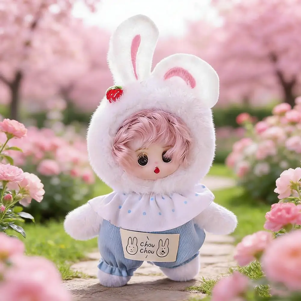 พวงกุญแจตุ๊กตาน่ารัก ตุ๊กตาขนนุ่ม ตุ๊กตาอนิเมะ ของขวัญ ตุ๊กตาหูกระต่าย ของตกแต่งกระเป๋า