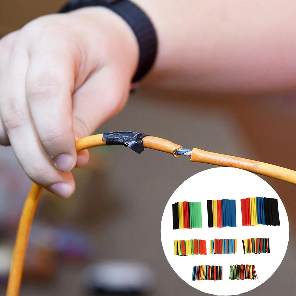 

328Pcs Heat Tubing Wire Connectors Insulated Flame Retardant Electric Home Use Colorful Wires Shrink Tube