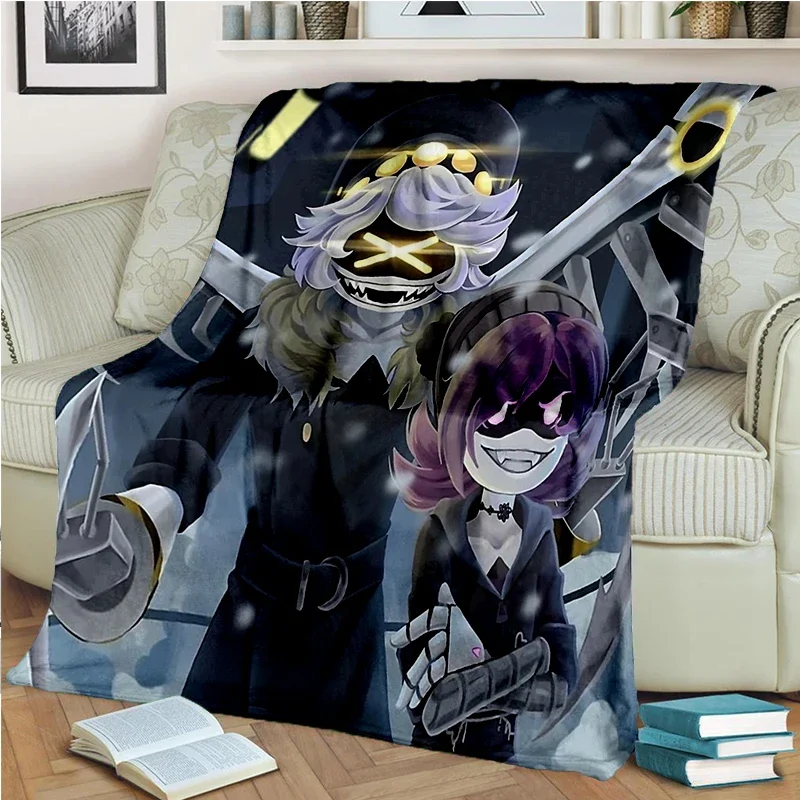 3D Print Murder Drones Cartoon Uzi V J Robot Gift Blanket,Soft Throw Blanket for Home Bedroom Bed Sofa Travel Picnic Cover Kids