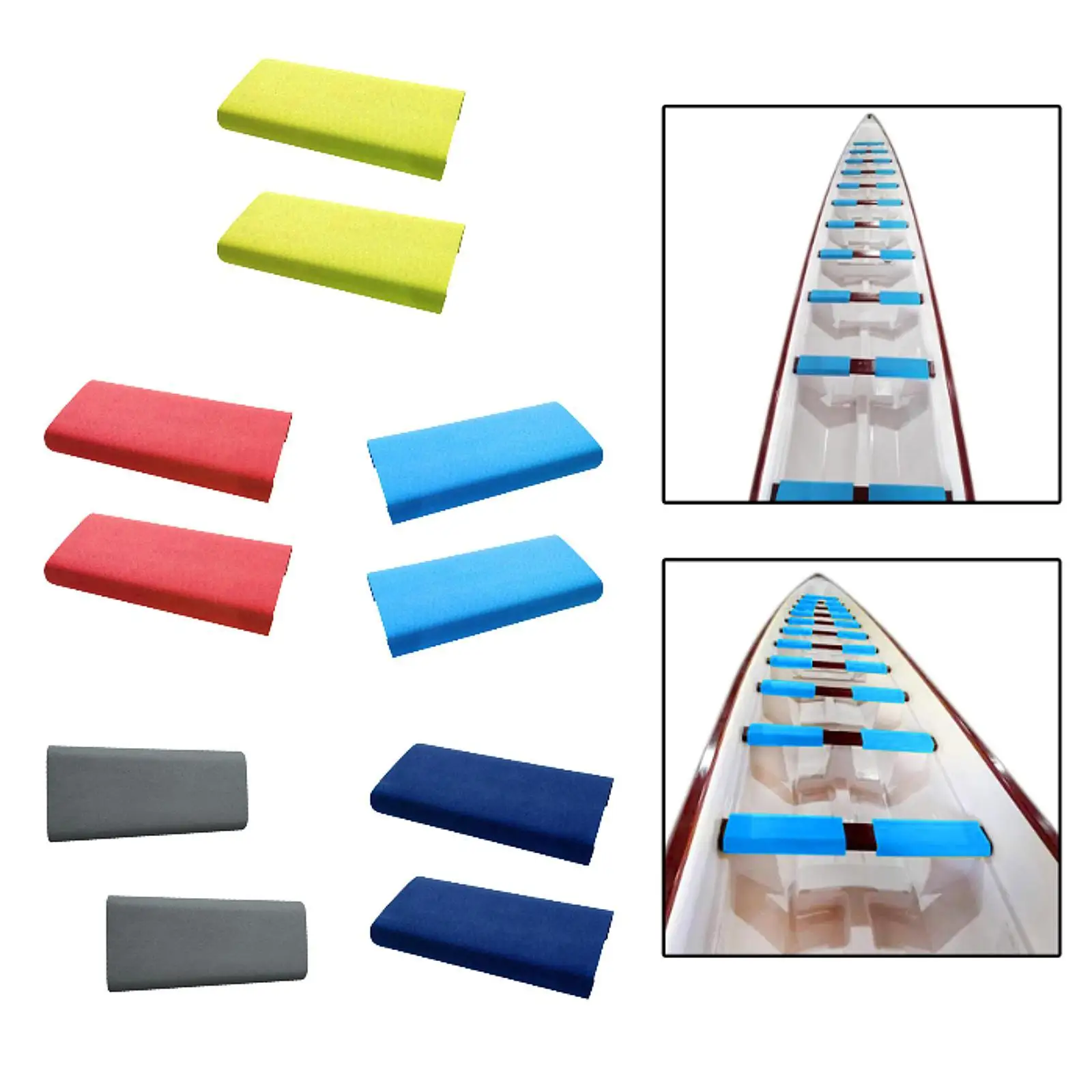 قطعتان من وسادة مقعد قارب التنين EVA مريحة وخفيفة الوزن لسرج قارب التنين للمنافسة والتدريب على سباق التجديف #4