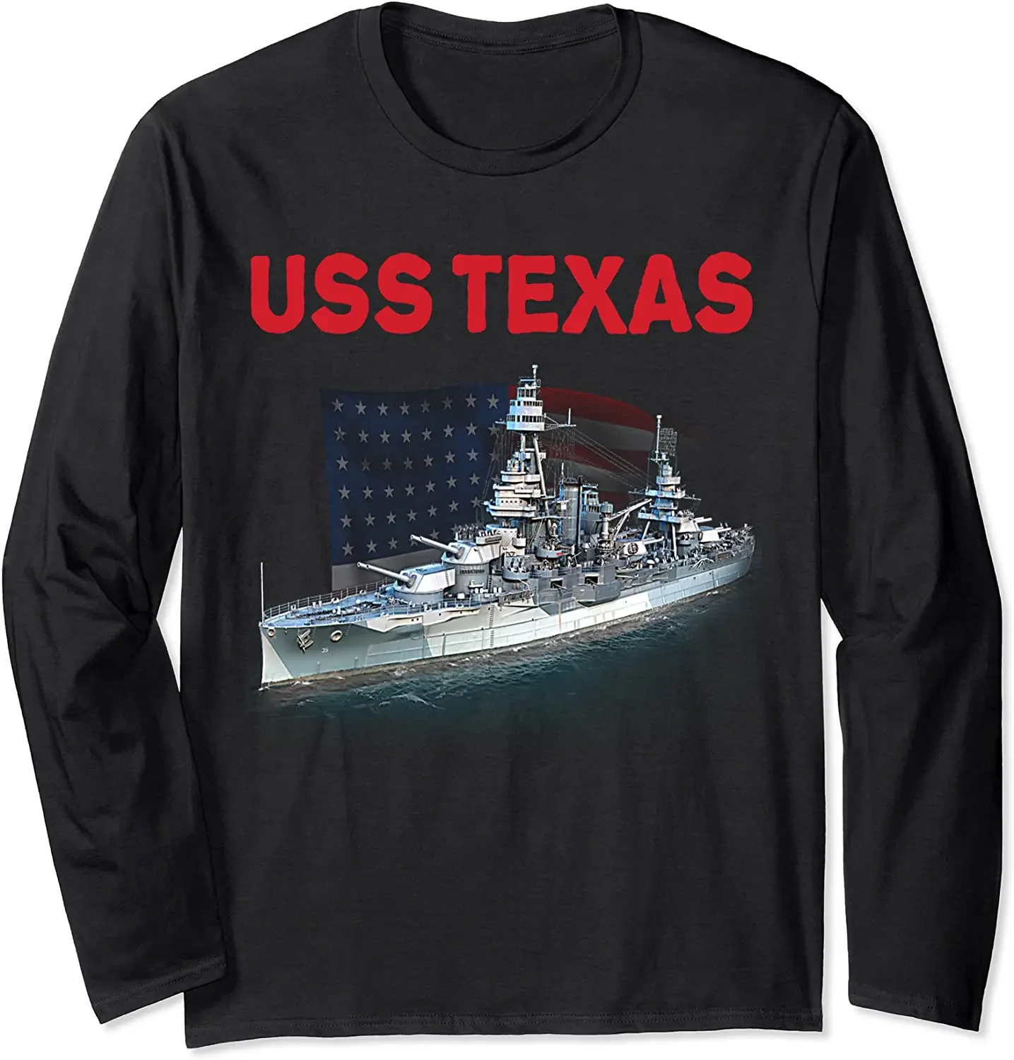 USS Texas The Last Dreadnought Battleship Printed T-Shirt. Premium Cotton Short Sleeve O-Neck Mens T Shirt New S-3XL