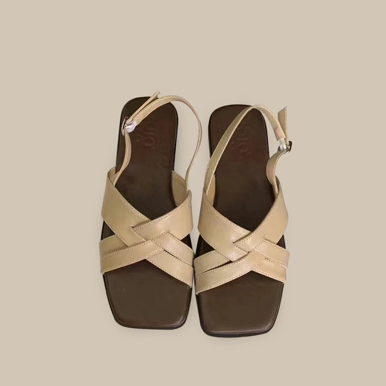 

Women's Flat Crisscross Sandals Open Toe Summer Shoes with Ankle Strap Ladies Straps Sandals Shoes