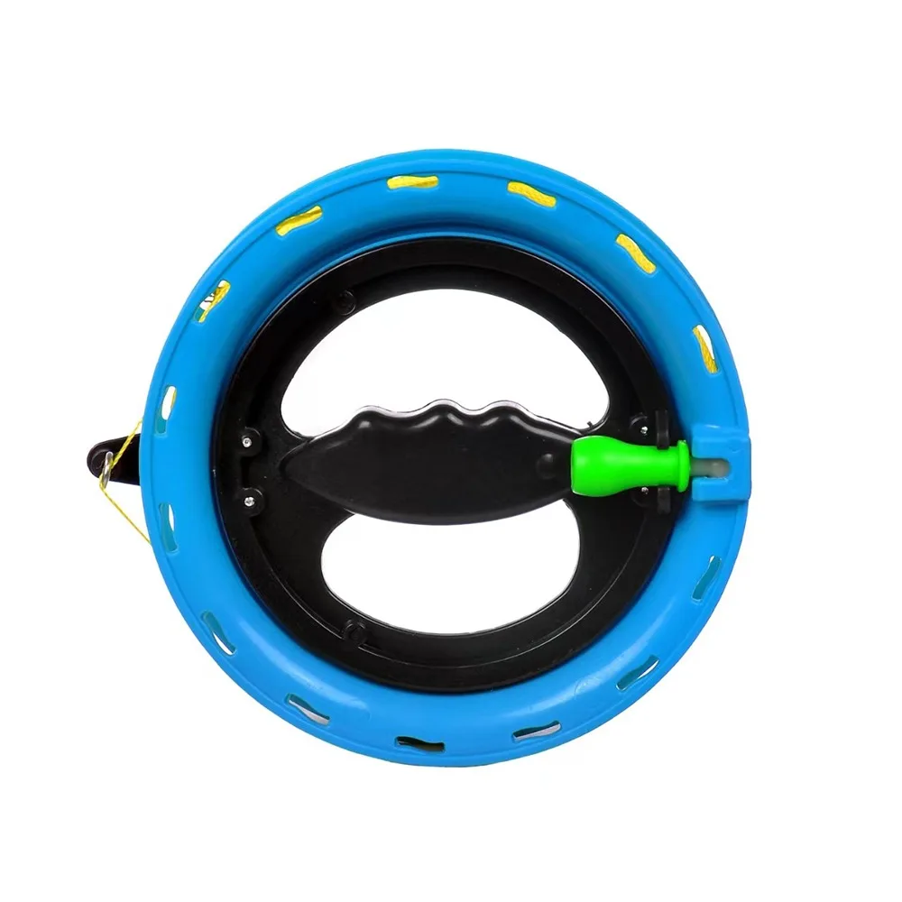 Outdoor Game with String Kite Reel Handle Tool Twisted String Line Winder Fire Wheel Round Blue 14/16/18cm Kite Line Winder
