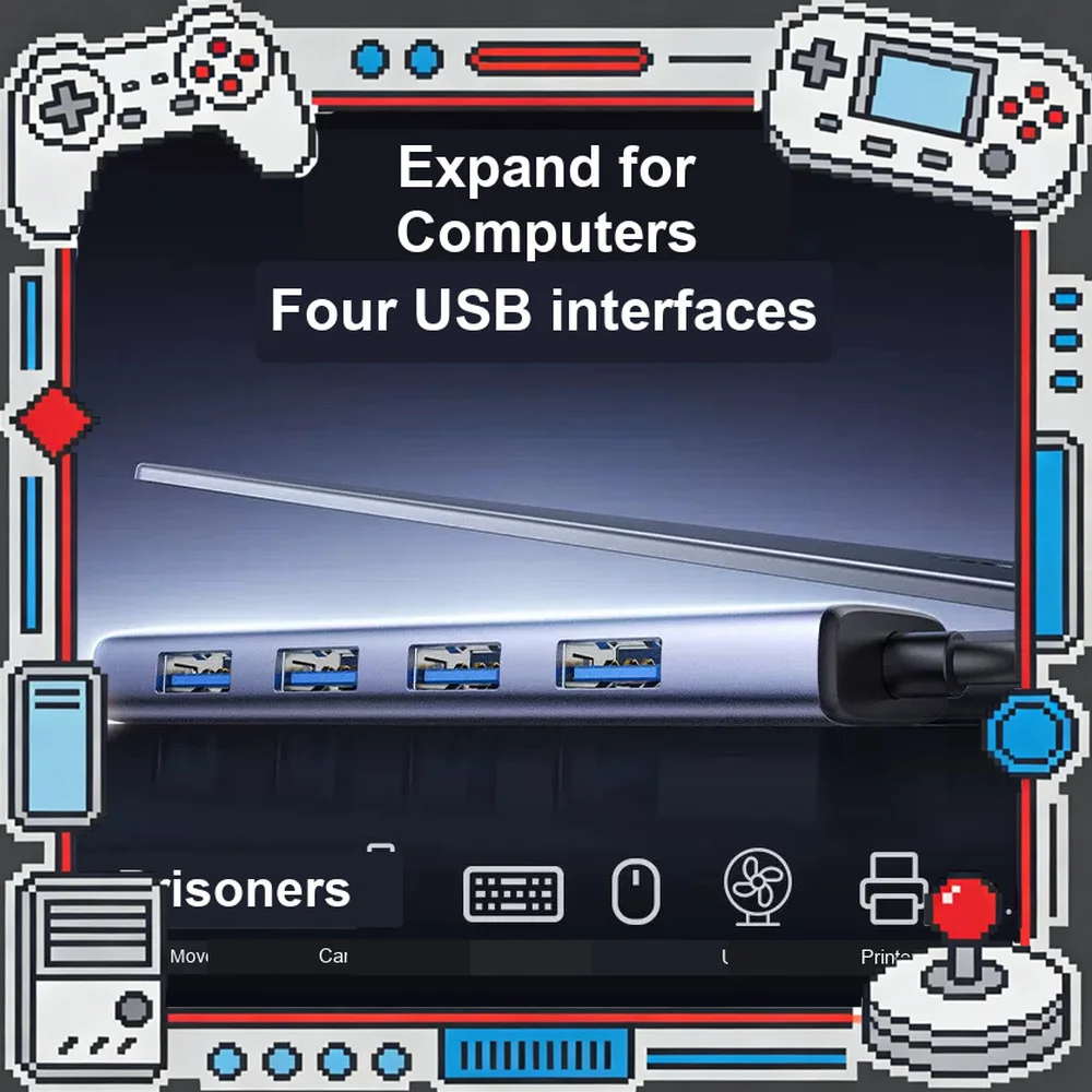 UGREEN 65802 4 Port USB 3.0 Hub High Speed Splitter with Extended Cable