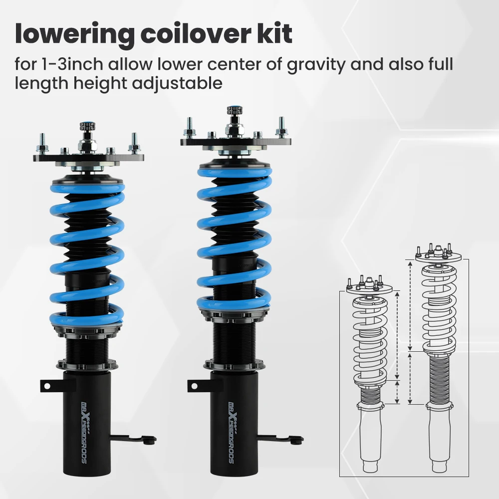 24 Step Adjustable Damper Coilovers Shock Absorber For Toyota Corolla E90 E100 E110 AE92 AE101 AE111 88-99 Shock Absorber