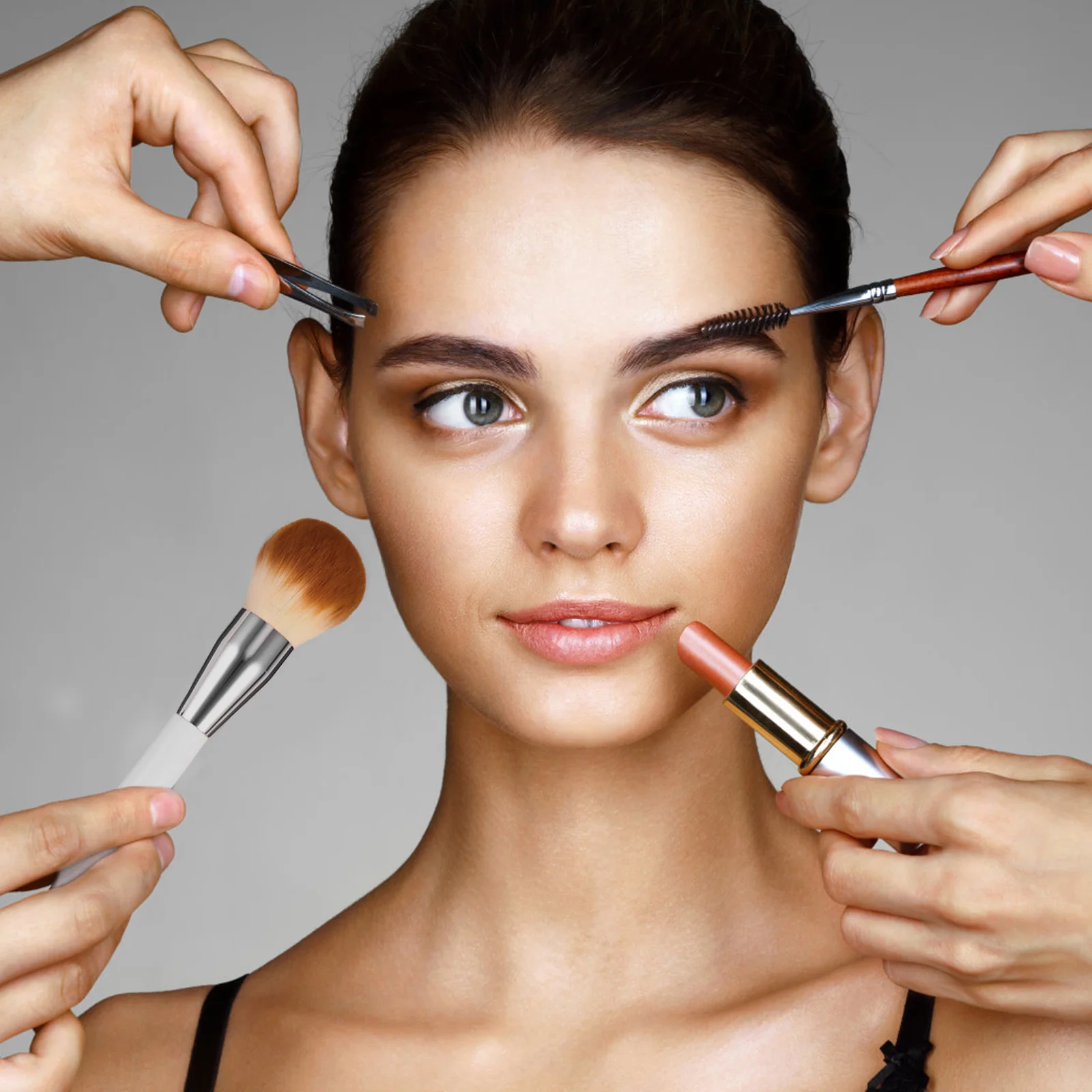 

Premium Synthetic Hair Makeup Brush Powder Foundation Blush Women Artificial Fiber Cosmetics Brush Soft Denser Silkier