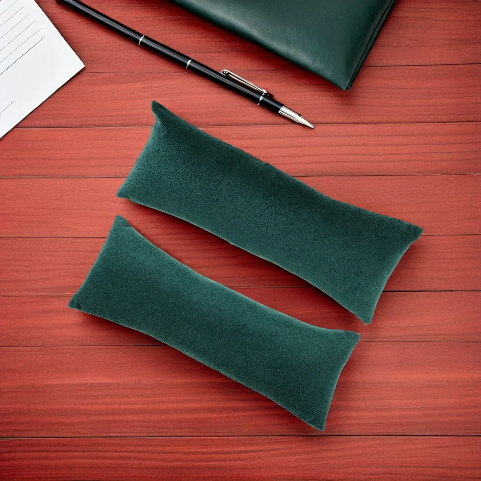 2 قطعة وسائد طويلة مجوهرات عرض وسادة للأساور الإسورة المنظم لينة ساعة تخزين حامل وسادة ساعة العرض