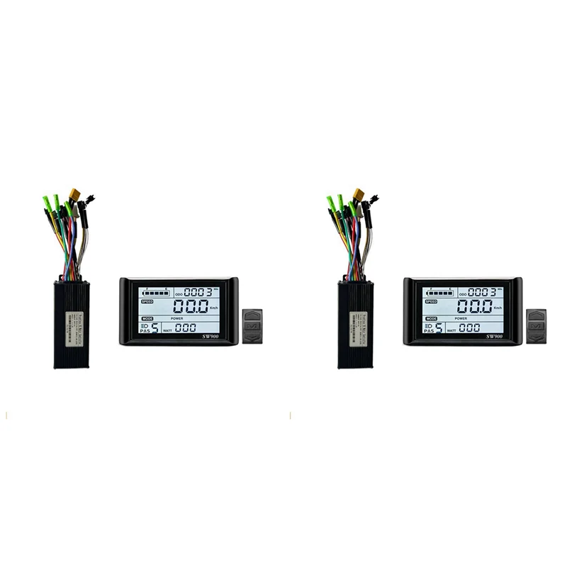 

ABLB-2X 36 В 48 В 750 Вт 1000 Вт трехрежимный 12 трубок бесщеточный 30 А контроллер дроссельной заслонки тормозной комплект со светодиодным дисплеем SW900