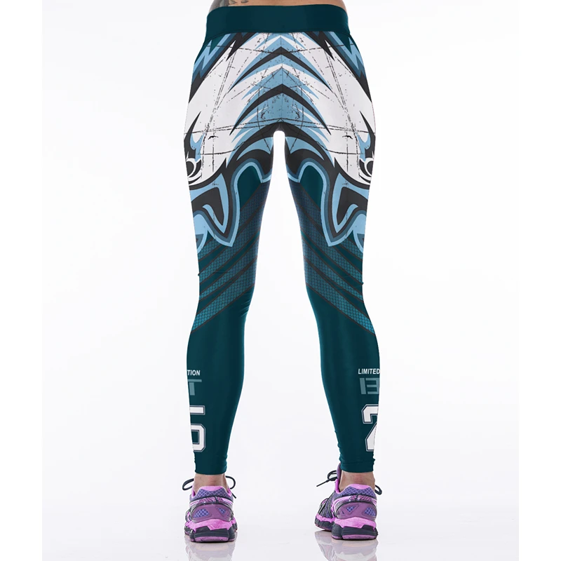 Women Sports Leggings Eagle Hawk Print 3D Quick Dry Gym Legging Running Sportwear High Waist Slim Fitness Pants Jogging Jeggings