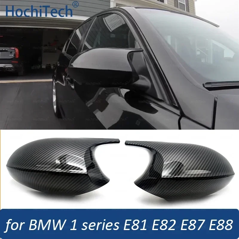 For BMW 1 Series E81 E82 E87 E88 116i 118i 120i 125i 128i 130i 135i 135is 116 118 Carbon Fiber Pattern Black M Look Mirror Cover