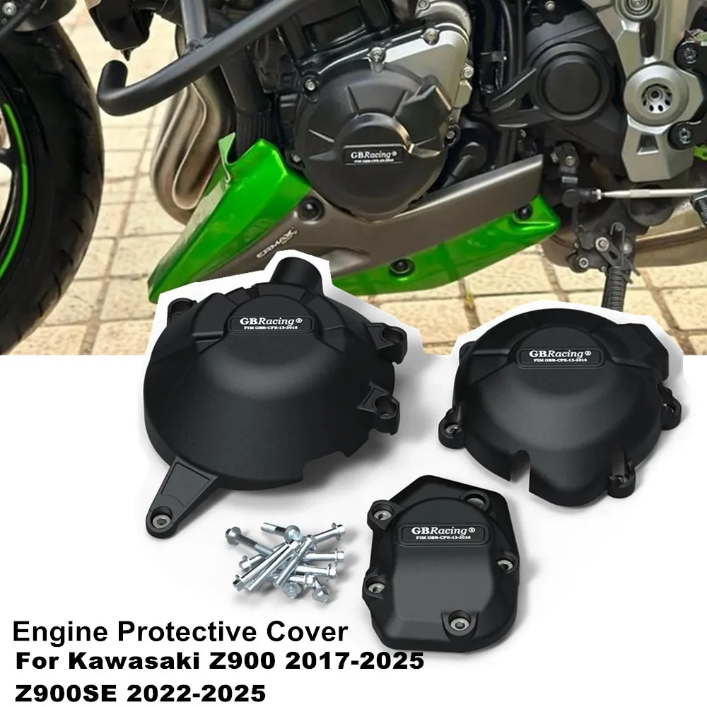 

Motorcycle Engine Cover Sets Bonnet Protector Engine Cover For Kawasaki Z900 2017-2025 Z900SE 2022-2025