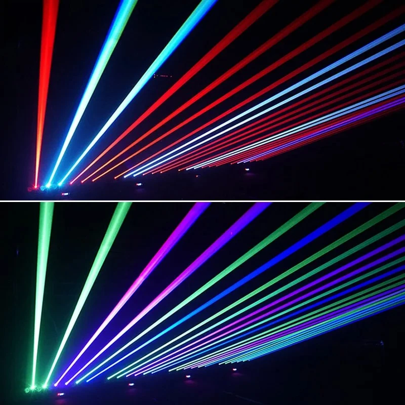 3000MW DMX 6 Eyes RGB Full Color Laser Light 6 Eyes DMX512 Moving Head Laser Light For DJ Disco Bar Night Club Stage