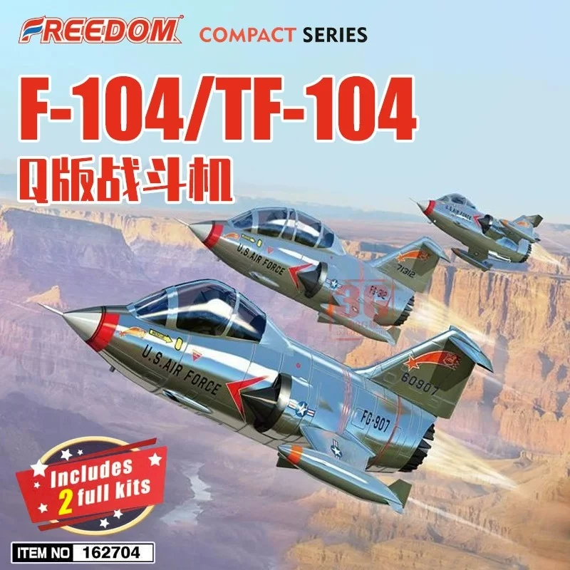 

Набор для сборки модели истребителя Freedom 162704 Q Version Egg Plane F-104 TF-104 USAF, без клея, двойная расцветка