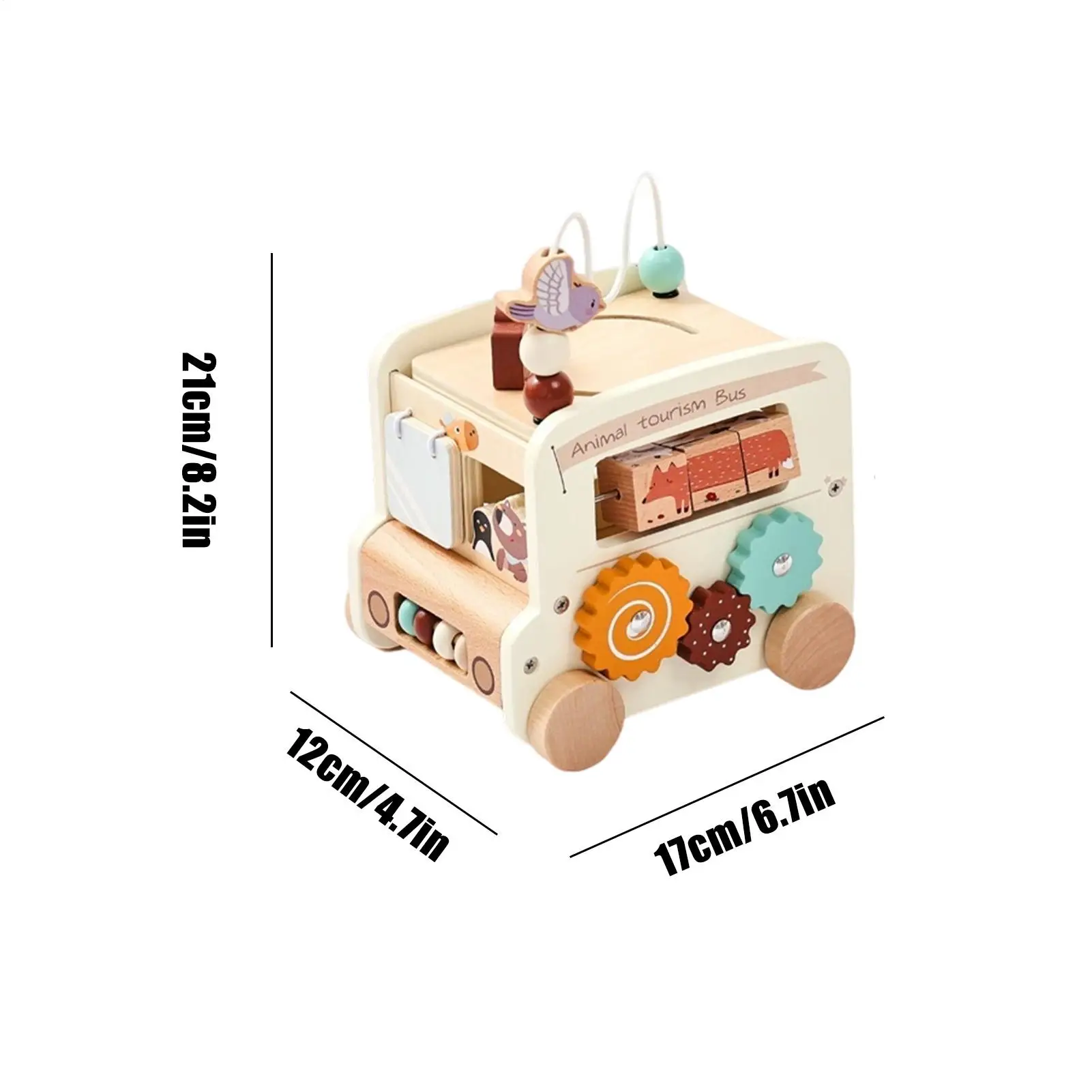 Zabawki edukacyjne autobusy 5 w 1, zabawki edukacyjne dla dzieci w kształcie autobusu, ćwiczenia dopasowywania kolorów i kształtów, klocki konstrukcyjne dla dzieci, dziewczynek i chłopców.