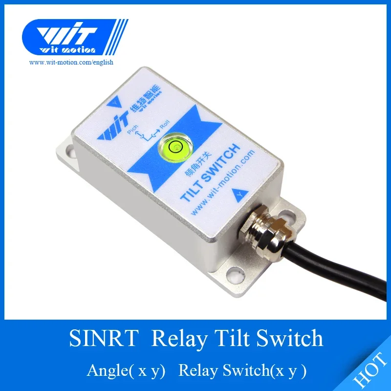 SINRT 2 Axis Industrial Level Tilt Angle Measurement Inclinometer Relay Switch Inertial Sensor Horizontal/Vertical Installation