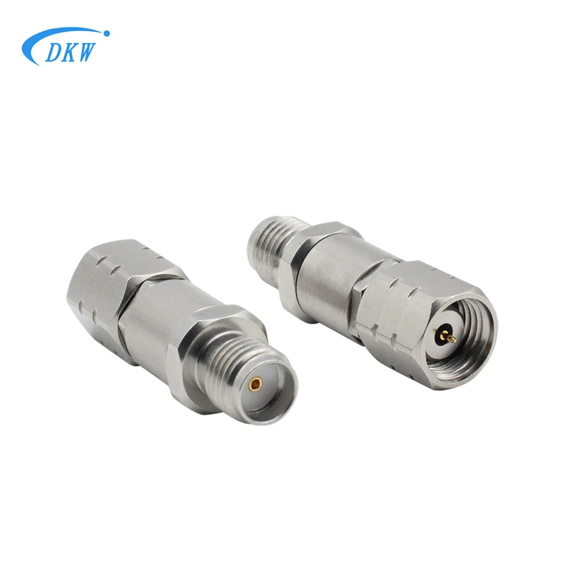 Millimeter Wave Adapter 1.85MM Circular SMA Female Stainless Steel 26.5GHZ Low Standing Wave Network Distribution