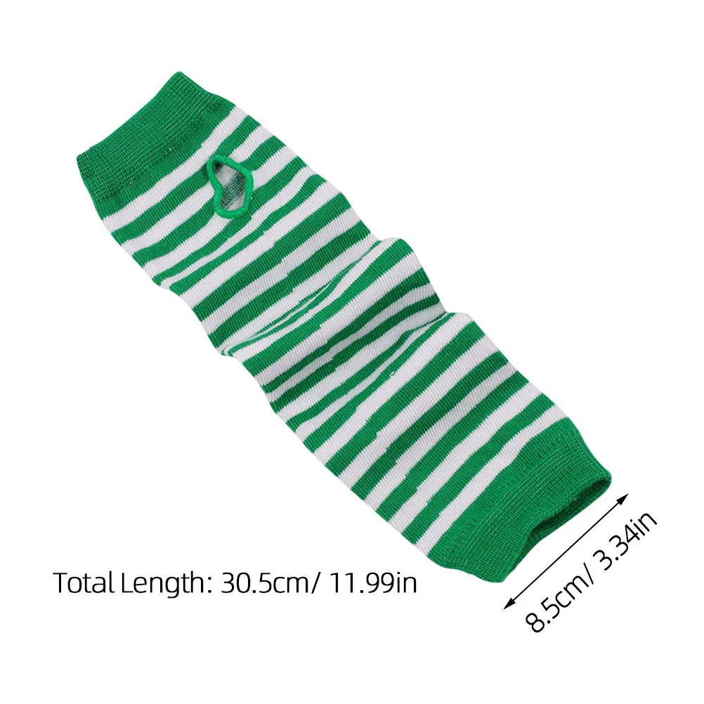 

3Pair Green Long Gloves Elastic Comfortable One Size Fits Most St Patricks Day Festival Party Fingerless Sleeve Mittens