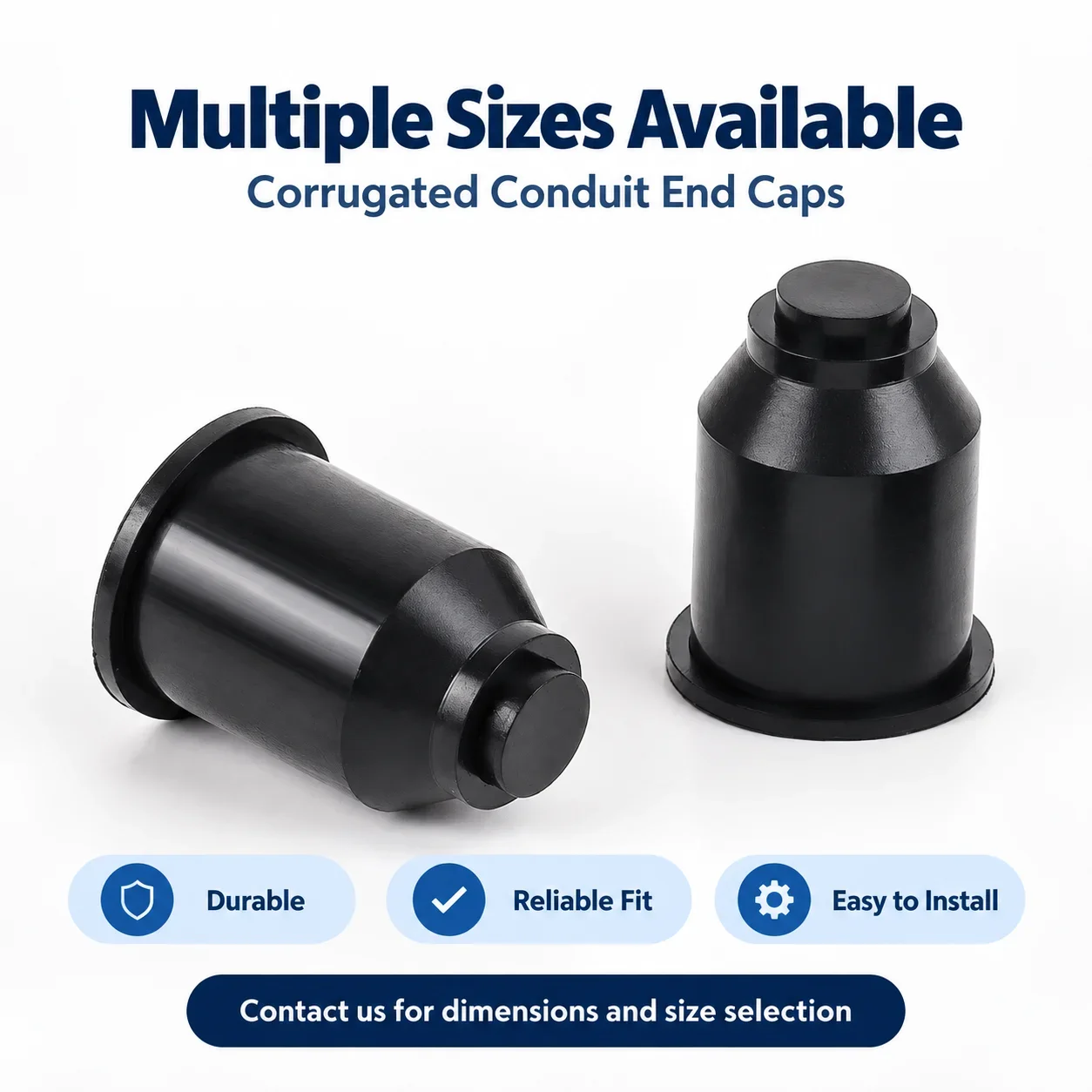 Plastic Corrugated Pipe Plug Cover Squid Cover Electrician Rubber Protective Cover Plug Cover AD21.2 Hose Plug