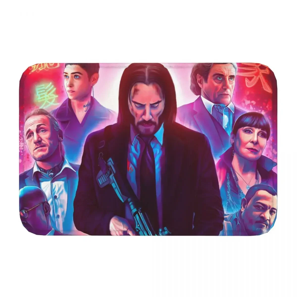 John Wick Viggo Tarasov Iosef Tarasov Movie Non-slip Doormat Cast Characters Carpet Bath Bedroom Mat Outdoor Flannel Decorative