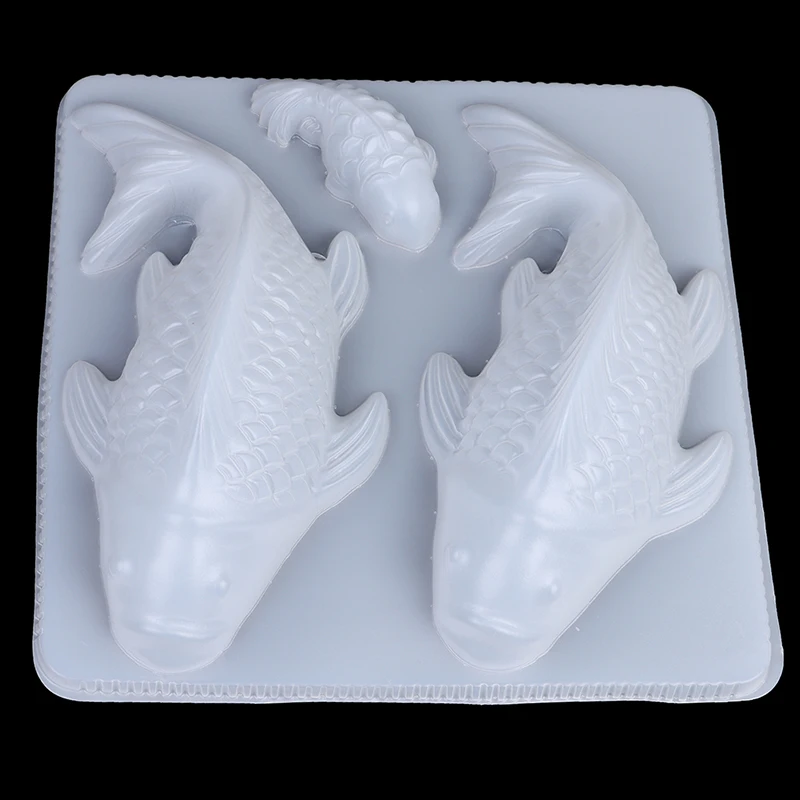 1PC 3D Koi Fish Carp Mold Plastic Jelly Handmade Sugarcraft Mold Mousse Cake Pudding Chocolate Mould Baking Tool