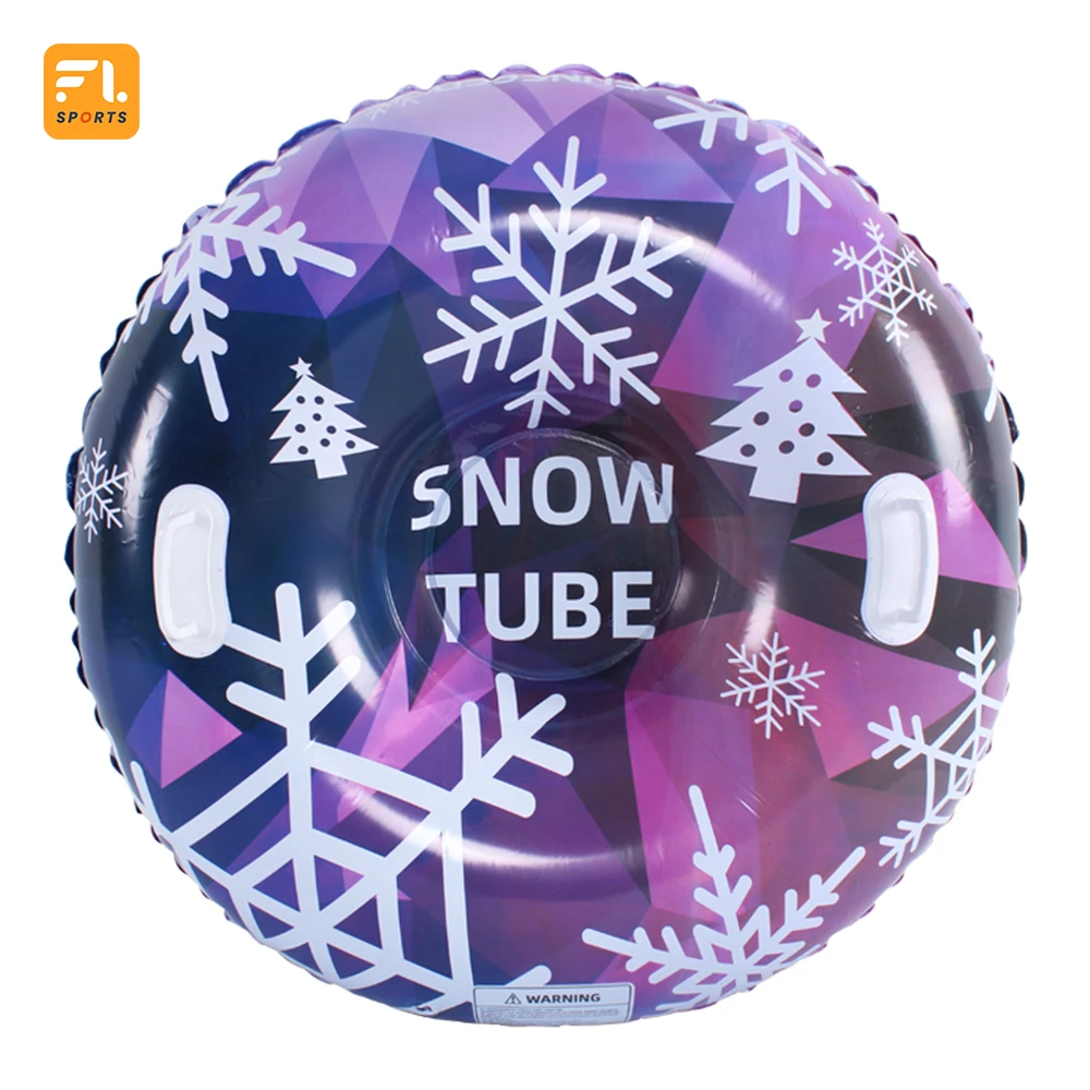 مرافق الملاهي بالجملة دائرة حلقة التزلج البلاستيكية مع مقبض دائرة التزلج الشتوية القابلة للنفخ للبالغين