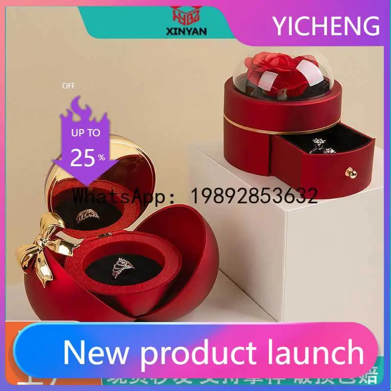 

PYJ new spherical bow magnetic jewelry flower box necklace jewelry box