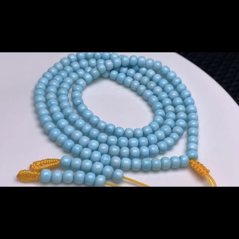 Factory Wholesale Natural Raw Ore Turquoise Old Necklace Clean Porcelain High Blue Four-Ring Bracelet Dual-Use