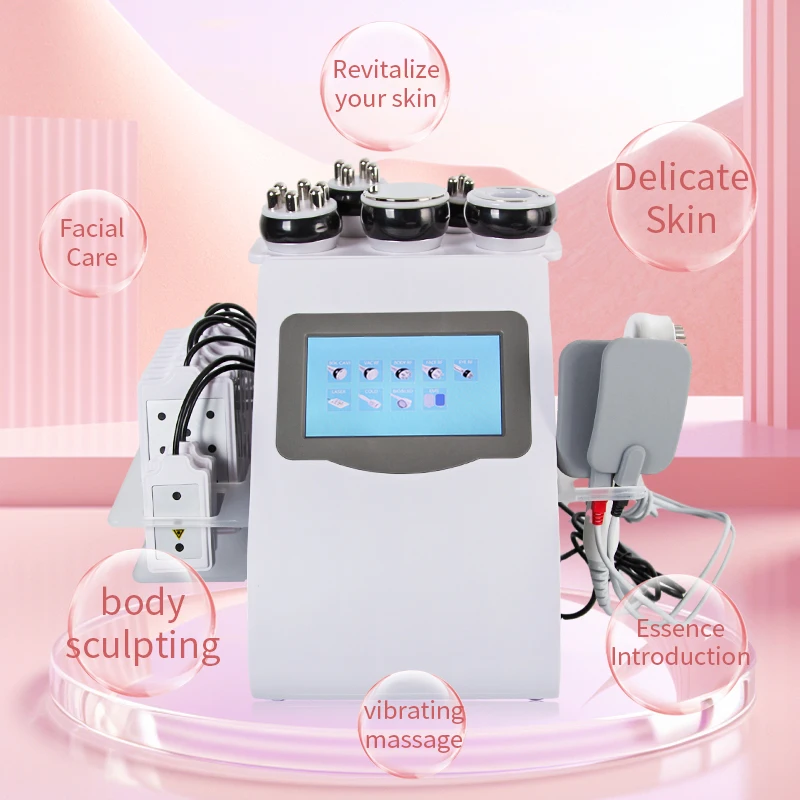 Body shaping Massage Equipment Professional 40k Portable 9 in 1 Vacuum Cavitation System Ultrasonic Body Cavitation Lipo Lase