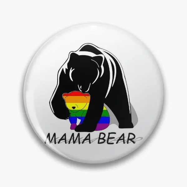 Broche de decoración de Collar de Pin de botón suave de oso de mamá de orgullo, ropa de dibujos animados de Metal creativa linda, sombrero divertido, regalo de joyería para mujer, amante