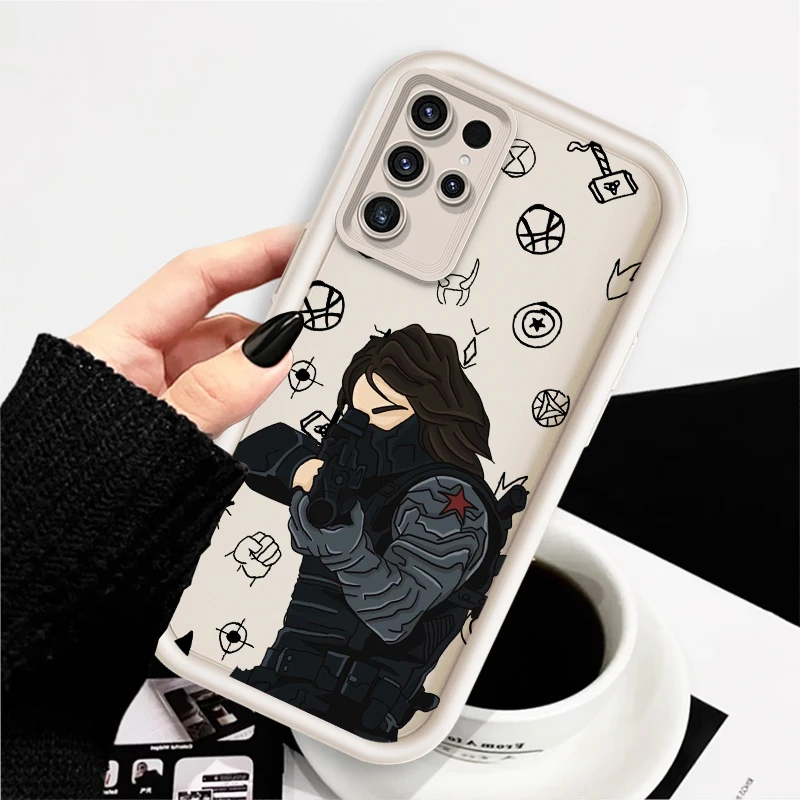 Marvel Heroes Cool Anime For Samsung Note 20 S24 S23 S22 S21 S20 Ultra Plus FE A25 A23 A22 A15 A31 5G Eye Ladder Back