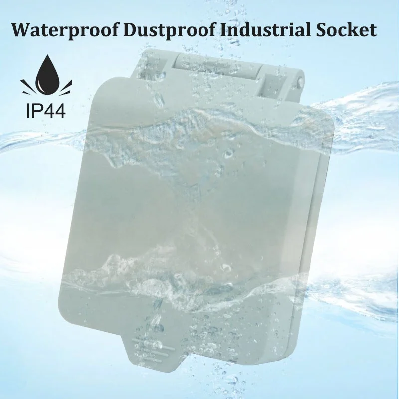 30A NEMA L14-30P Outlet Box PVC RV/ EV Power Socket Panel Receptacle 125V Rated Voltage IP44 Wall Socket for Industrial Use